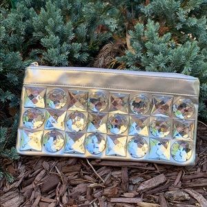 Silver Jeweled Steve Madden Clutch